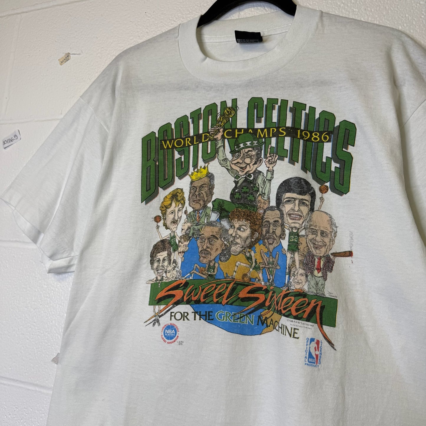 1986 Boston Celtics Sweet Sixteen NBA T-shirt Sz XL (B2572)