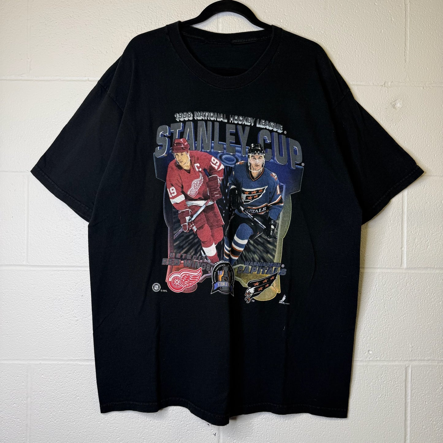 1998 NHL Stanley Cup Washington Capitals vs Detroit Red Wings T-shirt (B2423)