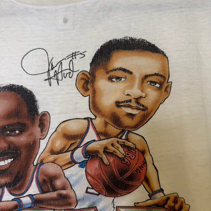 90s Washington Bullets 2Fab Weber Howard NBA Caricature T-Shirt Sz L (B2860)