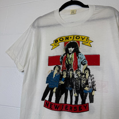 80's Bon Jovi New Jersey T-Shirt Sz L (B2242)