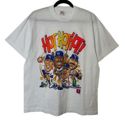 Los Angeles Dodgers 1988 Caricature Baseball Hot Hot Hot T Shirt XL (B2538)