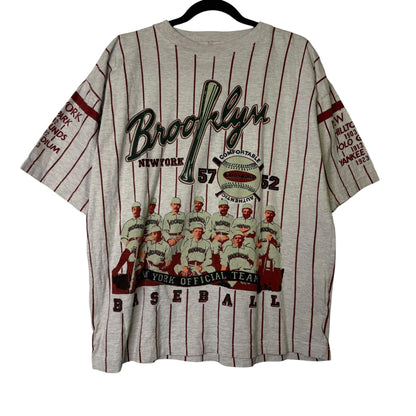 90's Brooklyn Yankees Baseball T-shirt Sz L (B1675)