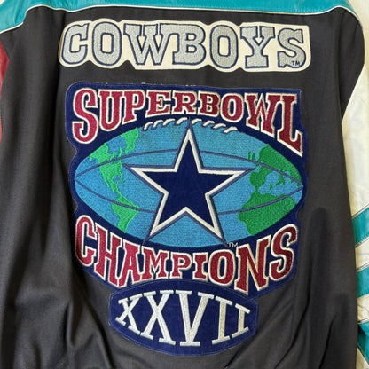 1992 Dallas Cowboys NFL Superbowl Champs Jeff Hamilton Letterman Jacket