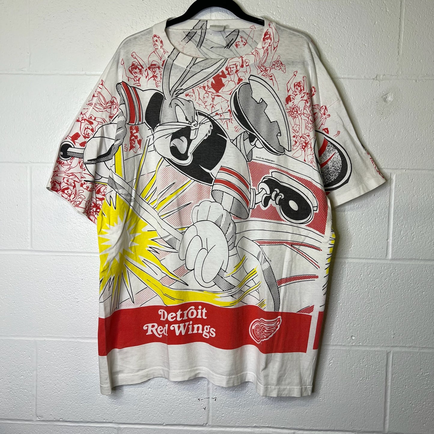 1993 Bugs Bunny Detroit Red Wings NHL T-shirt  (B2433)