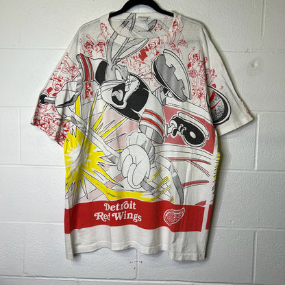 1993 Bugs Bunny Detroit Red Wings NHL T-shirt  (B2433)