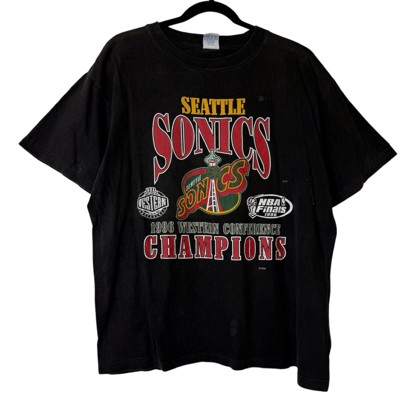 90's Seattle Supersonics NBA T-shirt Sz L (B691)