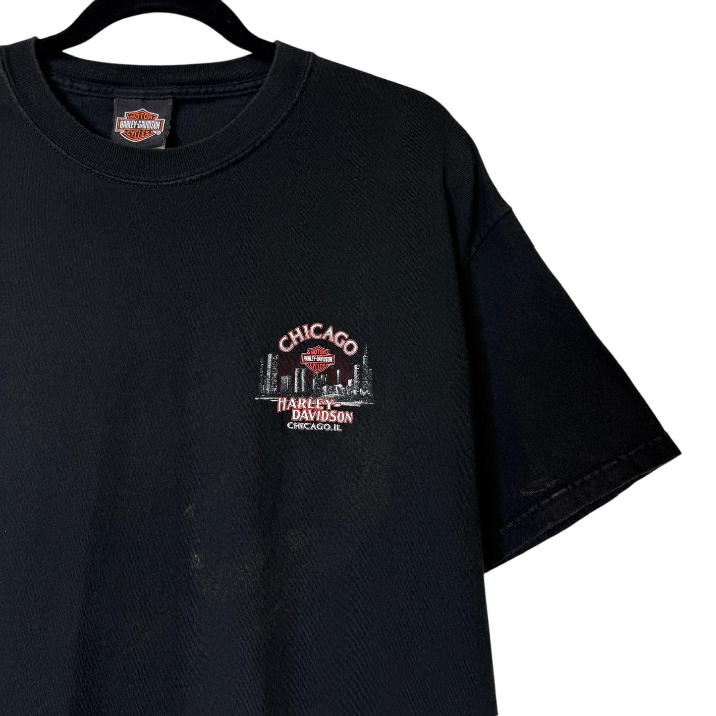 2005 Harley Davidson Chicago T-shirt Sz L (B586)