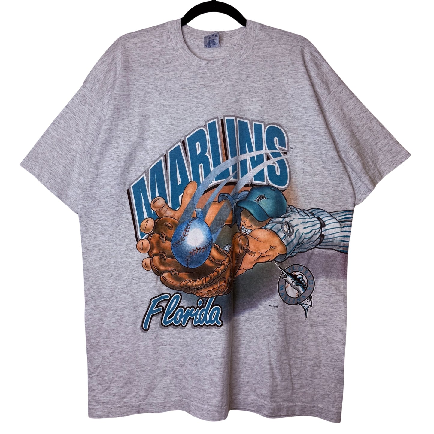 90's Florida Marlins Salem Wraparound MLB T-shirt Sz XL (B2344)