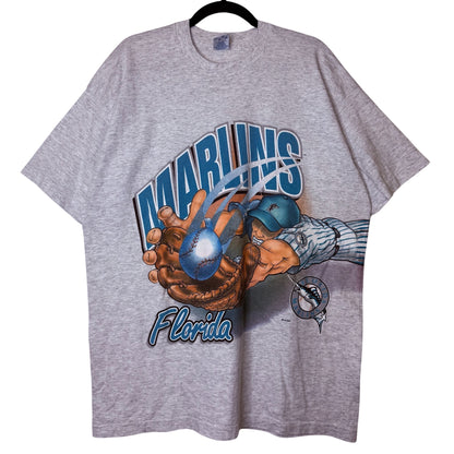 90's Florida Marlins Salem Wraparound MLB T-shirt Sz XL (B2344)