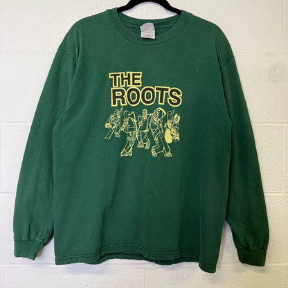 90s The Roots Illadelph Halflife Band Long Sleeve Shirt Sz L (B2486)