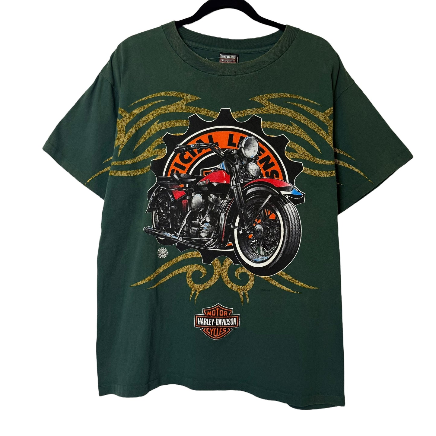 90's Harley Davidson Tribal T-shirt Sz L (B571)