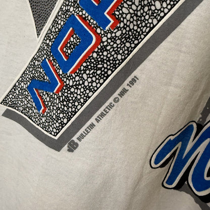 1991 Quebec Nordiques NHL Bulletin T-Shirt Sz XL