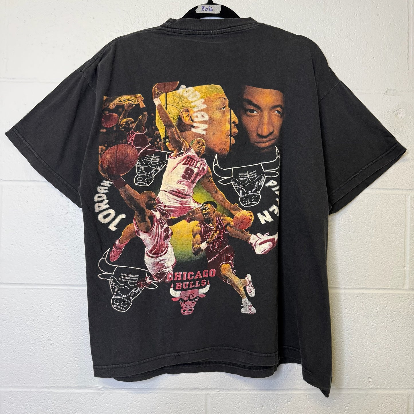 90's Chicago Bulls Rap Tee NBA T-shirt Sz XL (B441)
