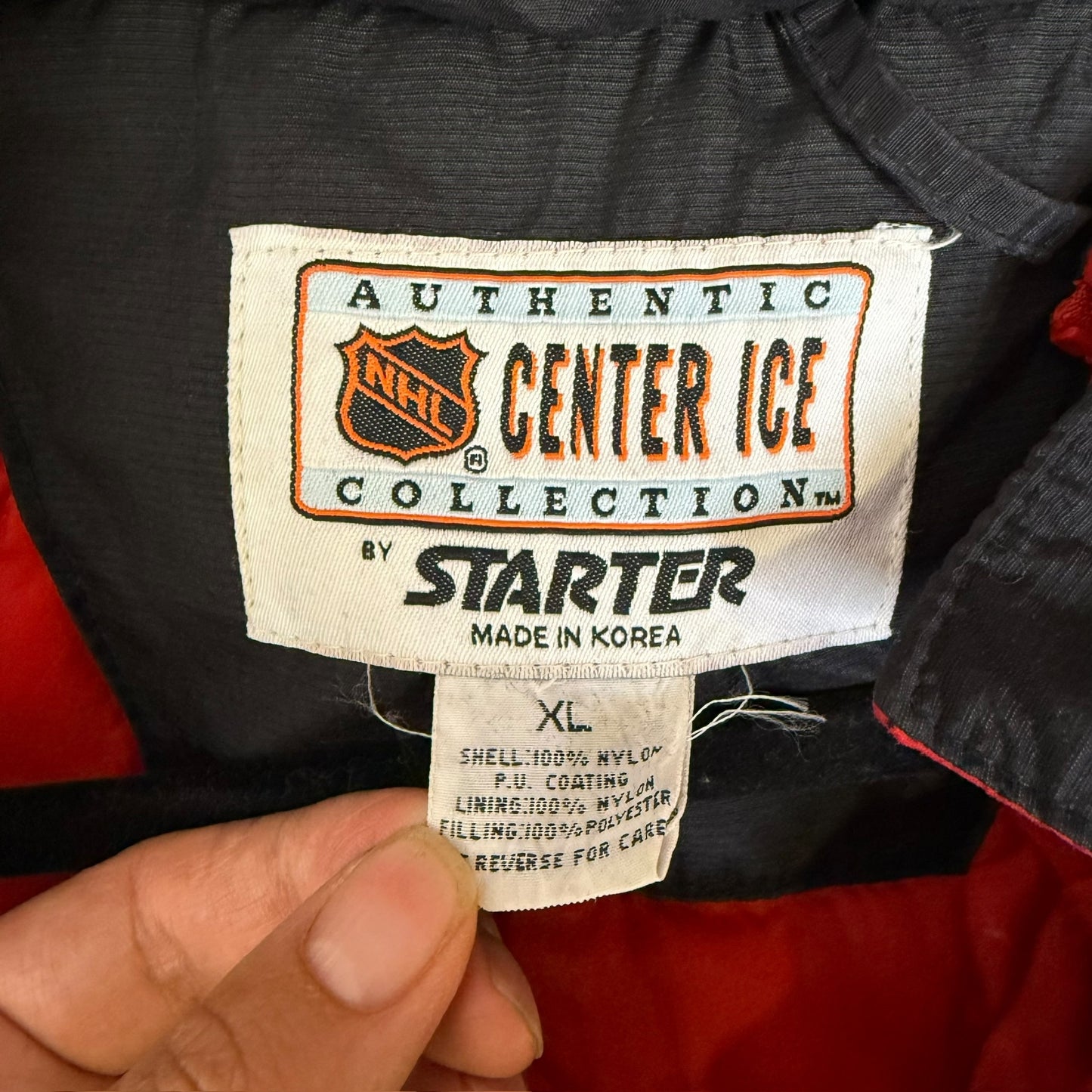 90s Vancouver Canucks Flying Skate Starter Jacket Sz XL