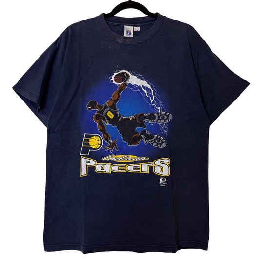 90s Indiana Pacers NBA T-shirt Sz L (B2539)