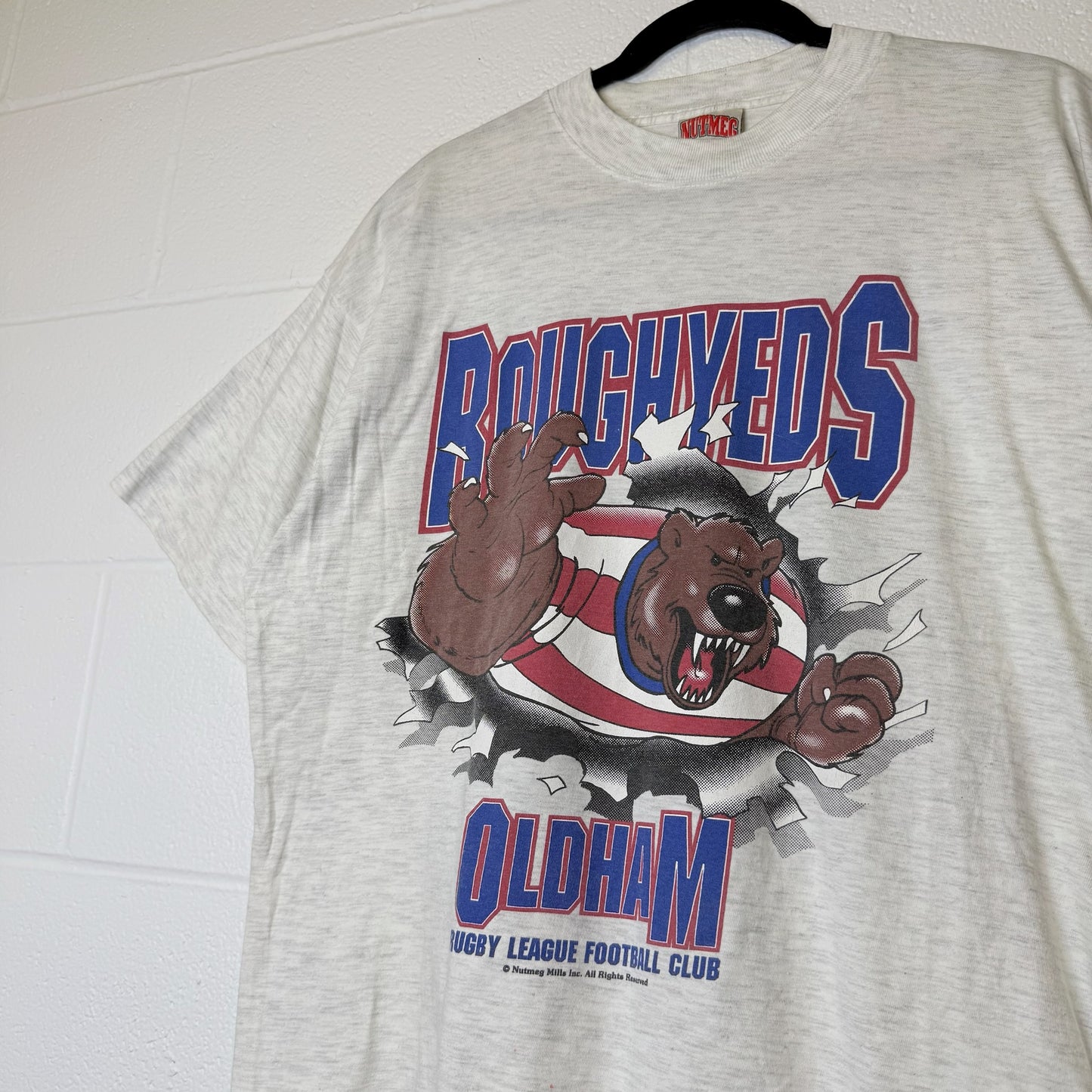 90's Roughyeds Oldham Nutmeg Breakthrough T-Shirt Sz L (B2084)