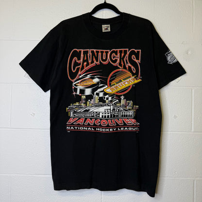 90's Vancouver Canucks NHL T-shirt Sz L (B643)