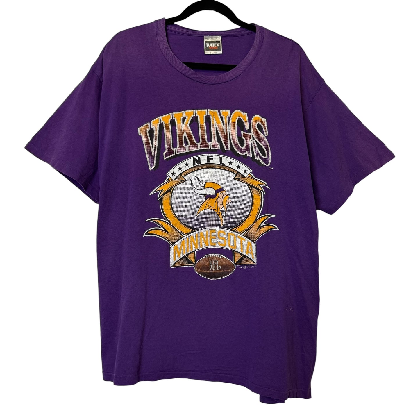 1992 Minnesota Vikings NFL T-shirt Sz XL (B574)