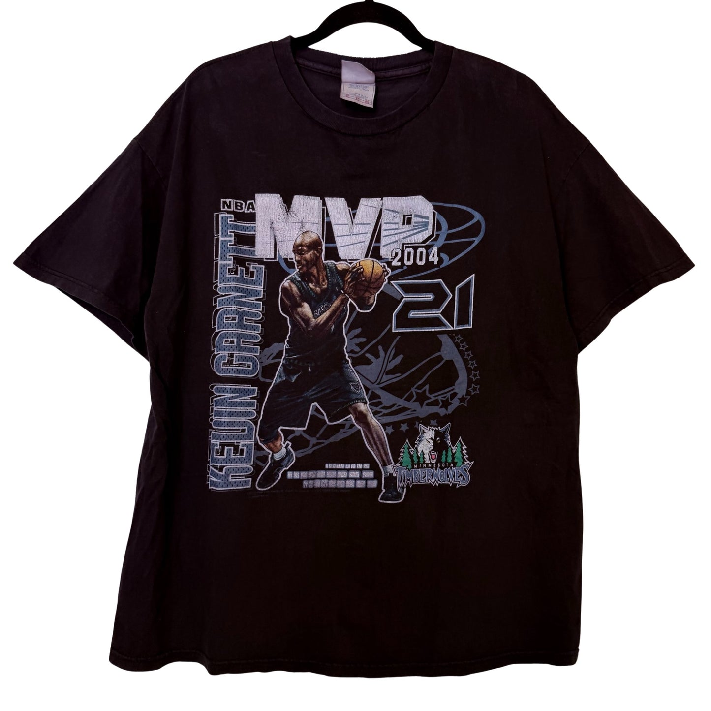 2004 Kevin Garnett Minnesota Timberwolves NBA T-Shirt Sz XL (B2330)