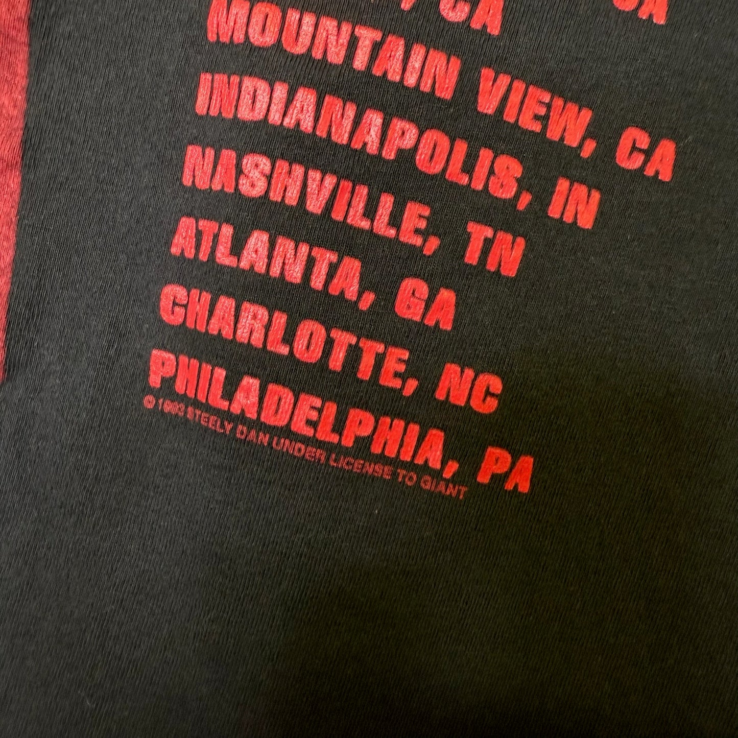 1993 Steely Dan Aja Tour T-Shirt Sz L (B1703)