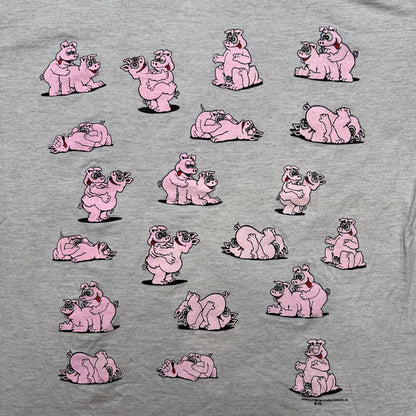 1991 Pigs Sex Positions T-Shirt Sz L (A6033)