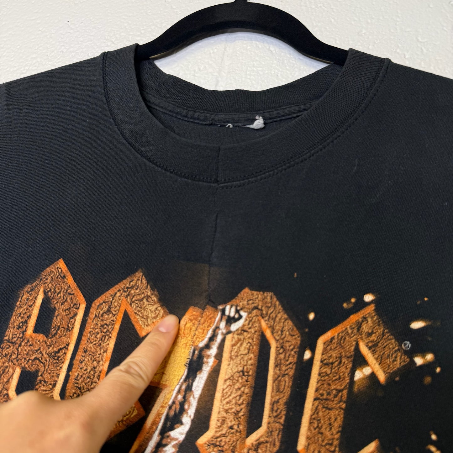 90's AC/DC Tour Chopped Sleeve T-shirt (B2141)