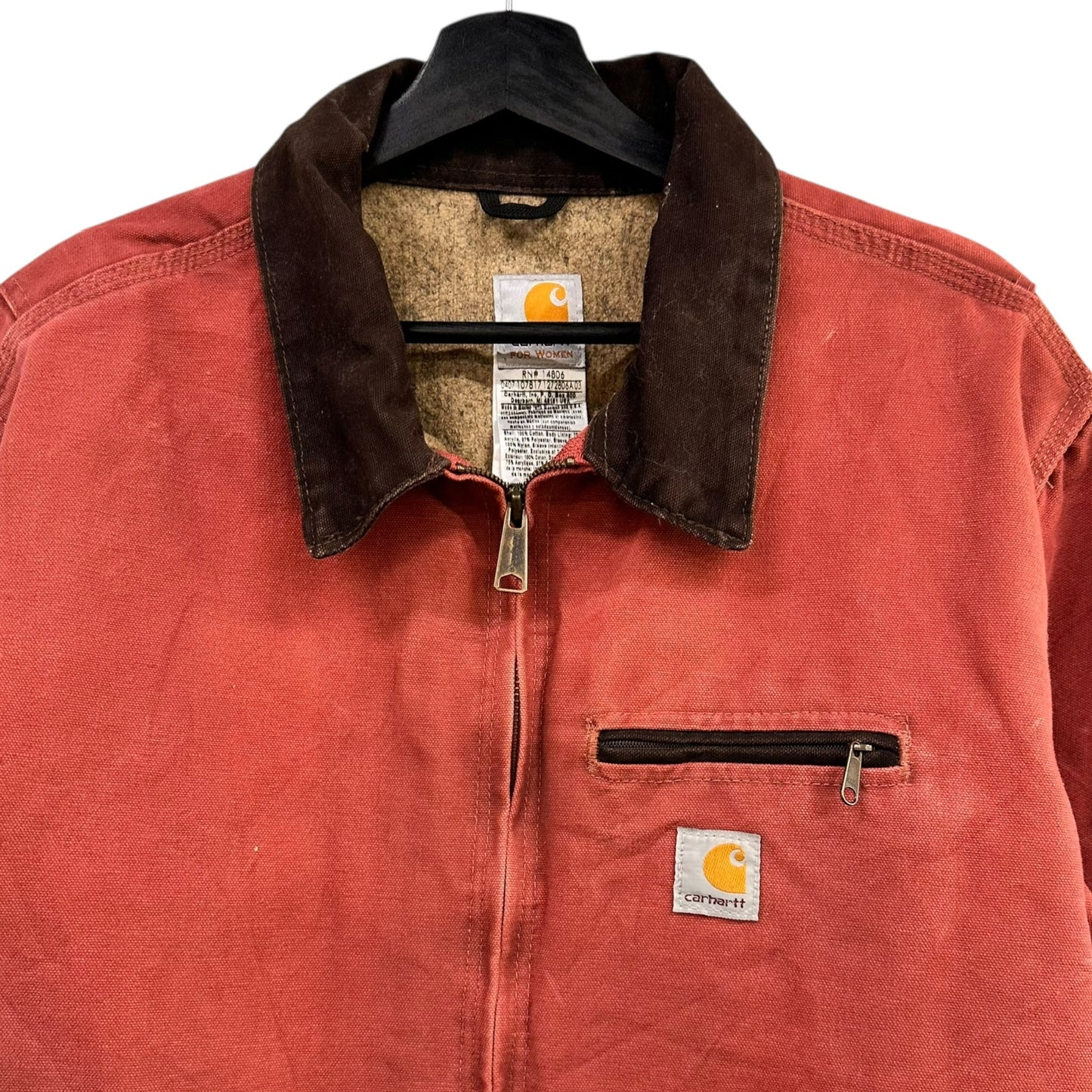 2007 Carhartt Detroit Jacket Salmon Pink Women's XL