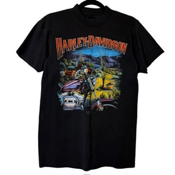 1990 Harley Davidson 3D Emblem T-Shirt Sz M (B608)