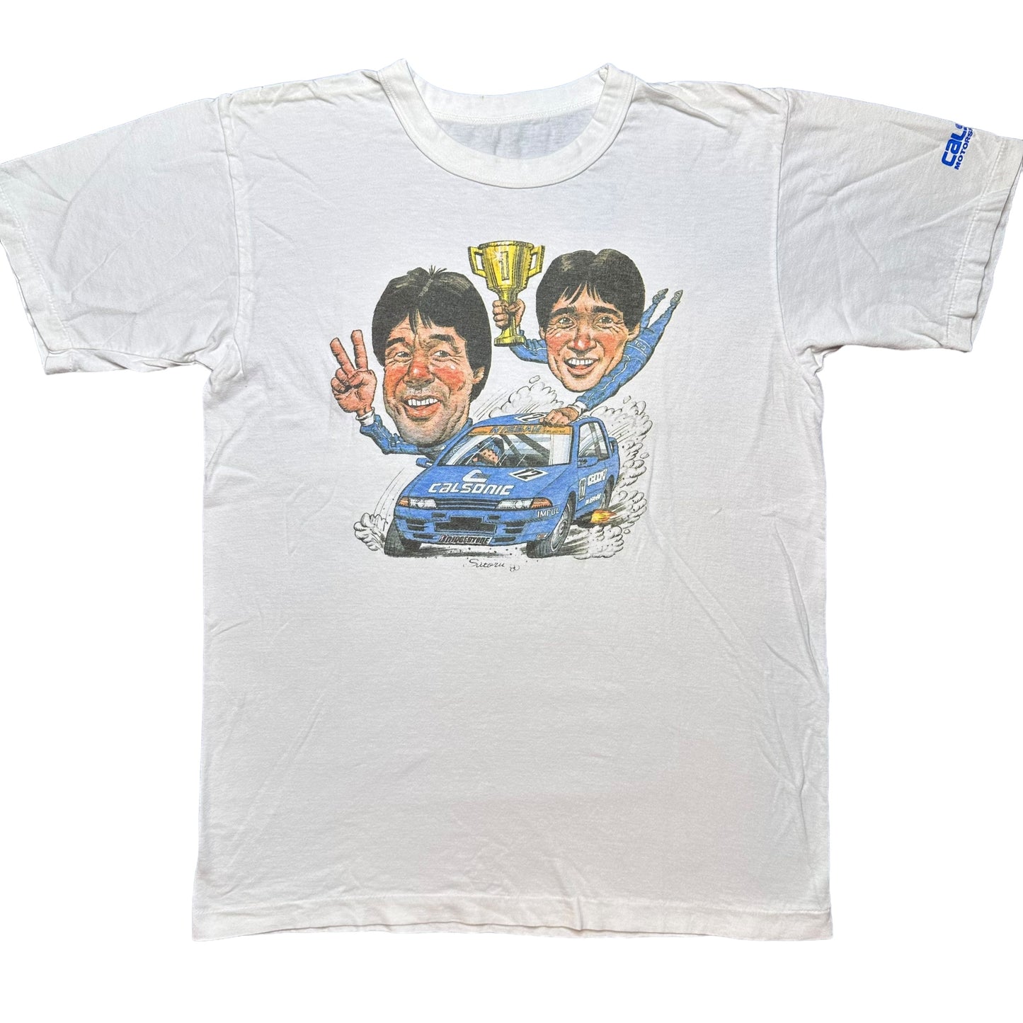 80's Calsonic Nissan Rally T-shirt Sz M (A6029)