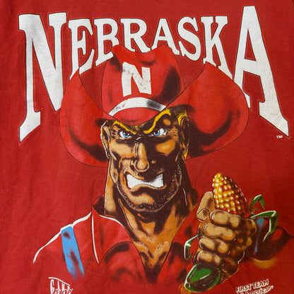 90's Nebraska Cornhuskers NCAA T-shirt Sz L (B2573)