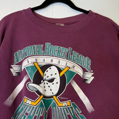 90s Anaheim Mighty Ducks NHL Crewneck (B2418)