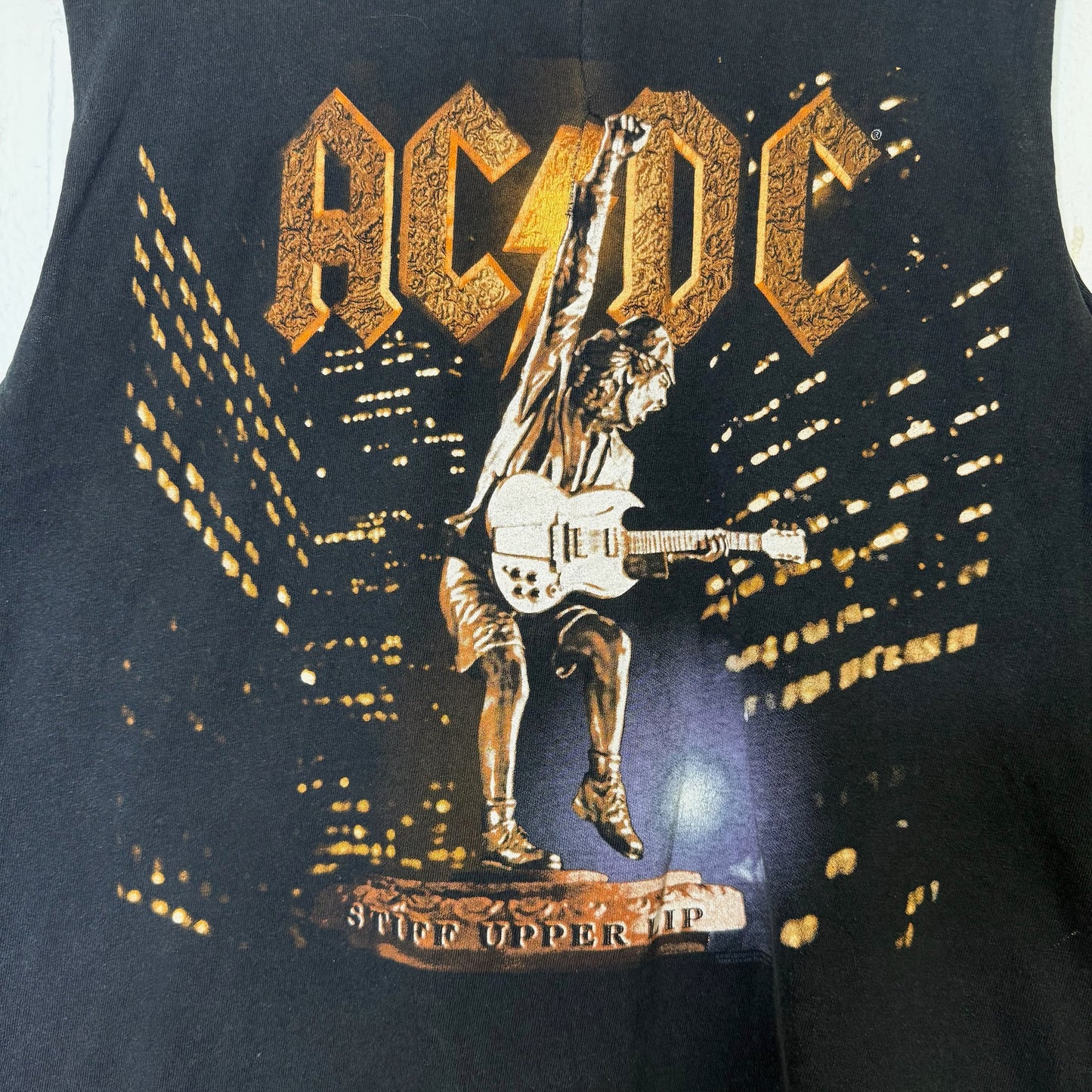 90's AC/DC Tour Chopped Sleeve T-shirt (B2141)