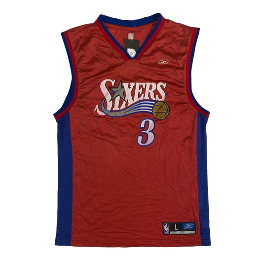 2000’s Allen Iverson Philadelphia 76ers Reebok Basketball Jersey Sz L (A1619)