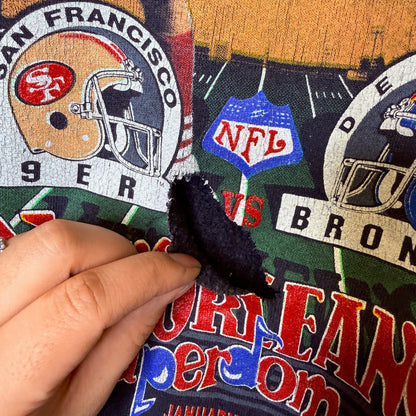1990 Broncos vs 49ers NFL Superbowl Champs Crewneck (B2388)