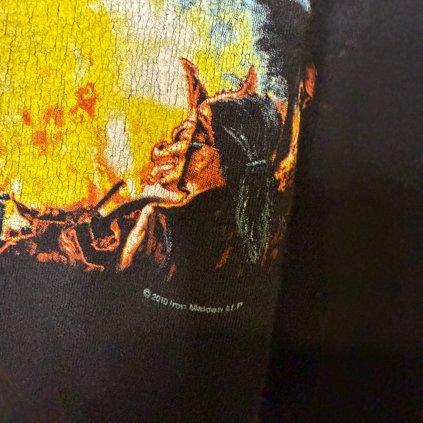 2010 Iron Maiden Wicker Man Tour T-Shirt Sz M (B1721)