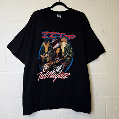2003 ZZ Top & Ted Nugent Tour T-Shirt Sz XL (A9911)