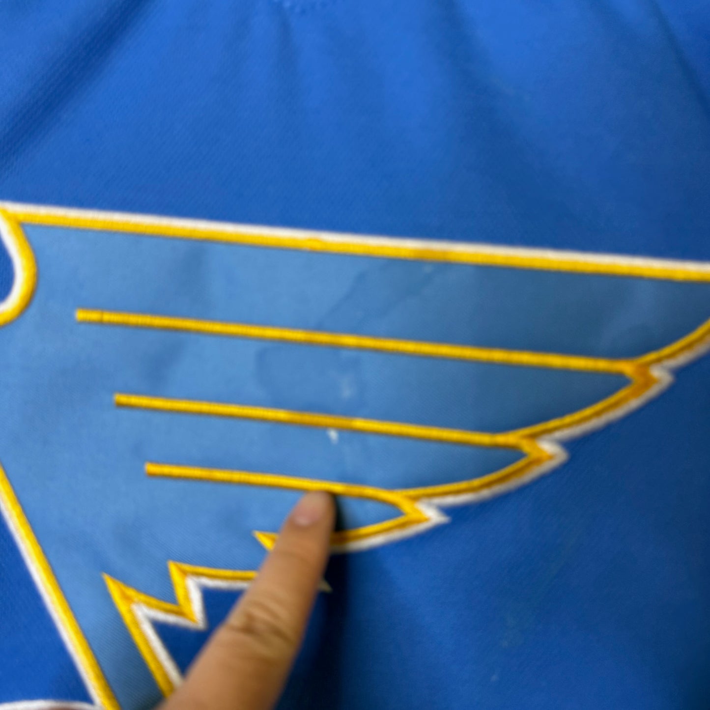 90's St Louis Blues NHL Adidas Brayden Shenn Autographed Jersey Sz 54