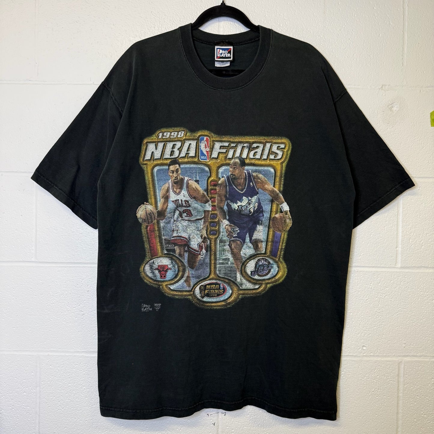 1998 NBA Finals Utah Jazz vs Chicago Bulls T Shirt Sz XL (B2541)