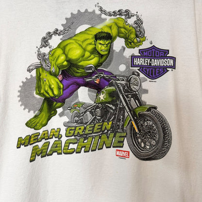 2018 Harley Davidson x Marvel Hulk T-Shirt Sz L (A6333)