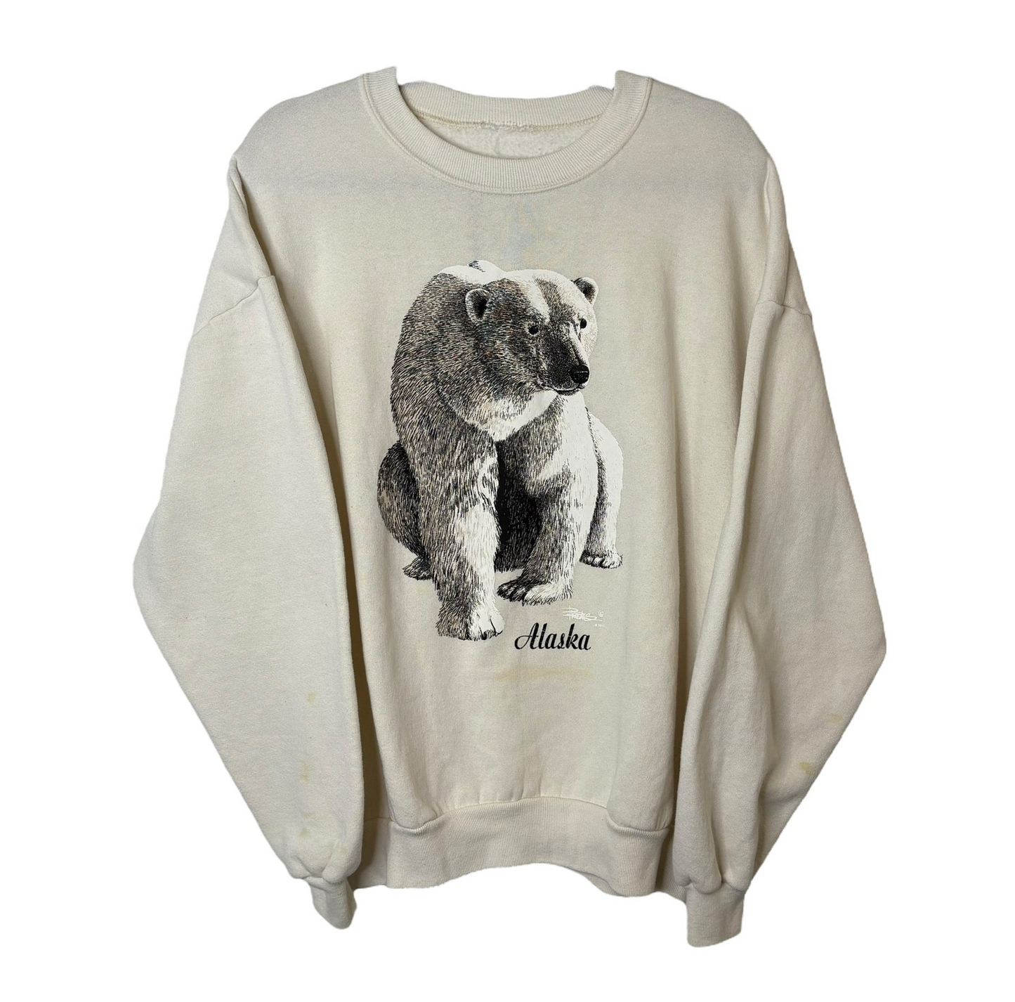 90s Polar Bear Nature Crewneck Sz XL (A7911)