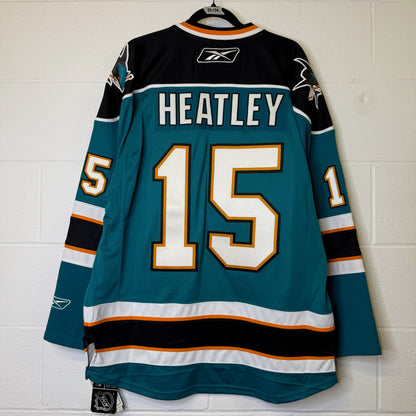 2009-11 Dany Heatley San Jose Sharks Reebok NHL Hockey Jersey Sz L (B1797)