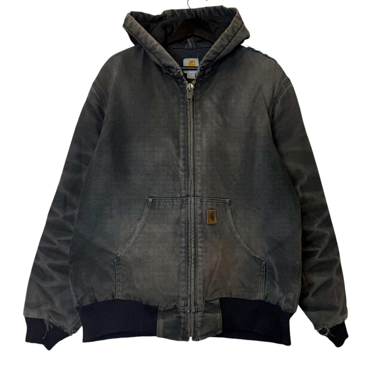 Carhartt Sun Faded Black Hooded Jacket Sz M (B1780)