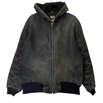 Carhartt Sun Faded Black Hooded Jacket Sz M (B1780)