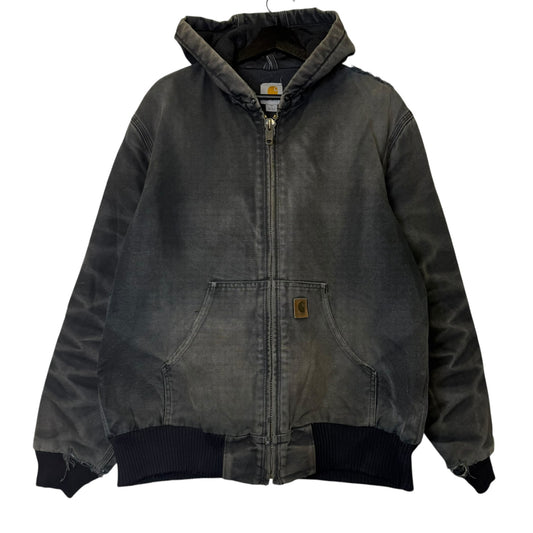 Carhartt Sun Faded Black Hooded Jacket Sz M (B1780)