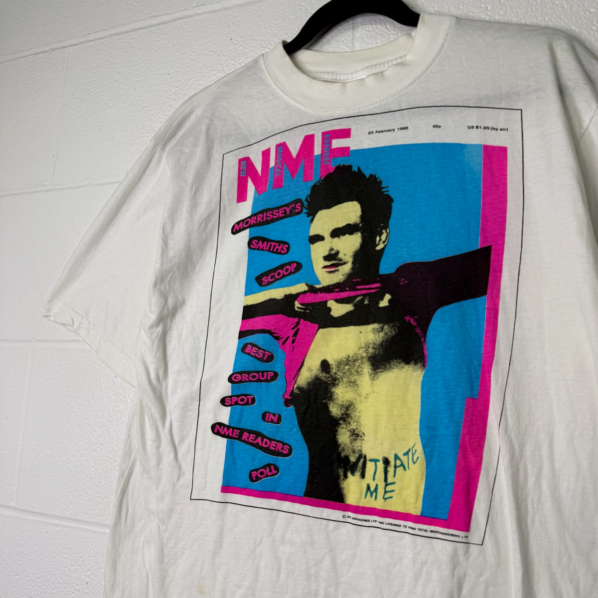 1990 New Musical Express Morrissey Band T-Shirt Sz XL
