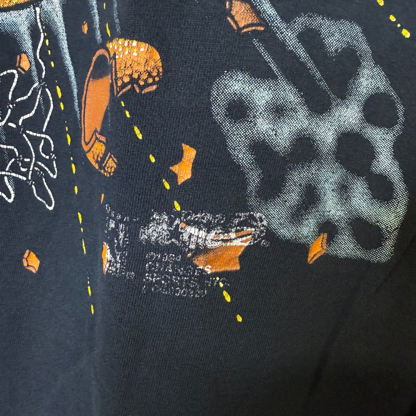 90s Orlando Magic NBA Exploding Basketball T-shirt Sz XL (B2570)