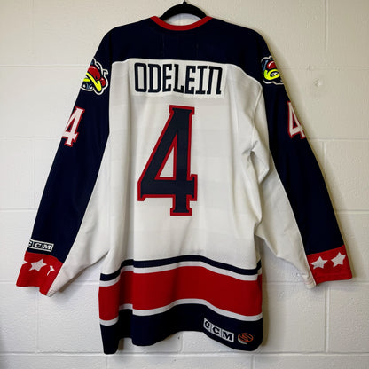 2000s Columbus Blue Jackets Lyle Odelein NHL Hockey Jersey Sz XL (B1986)