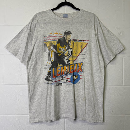 1990 Mario Lemieux Pittsburgh Penguins NFL Salem T-shirt Sz XL (B672)