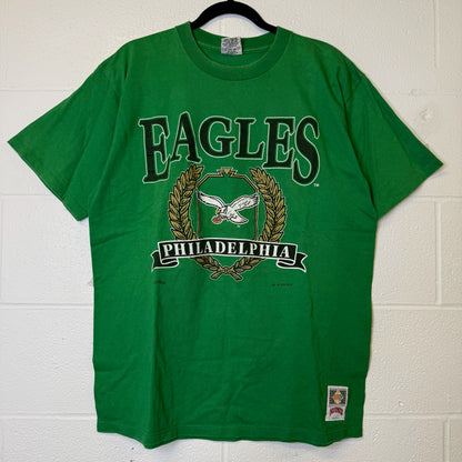 90s Philadelphia Eagles Nutmeg NFL T-shirt Sz XL (B2571)