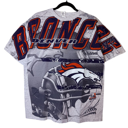 1997 Denver Broncos NFL Spellout T-shirt Sz L (B2342)